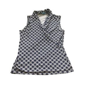 J. McLaughlin blue & white tank top